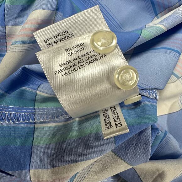Tommy Bahama NWT Siesta Key Brisbane Plaid IslandZone Shirt Size XS Lightweight - Picture 9 of 11